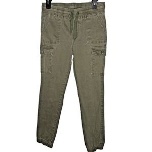 MONKEY RIDE Jeans Pull On Low Rise Cargo Jogger Utility Army Green Womens 7 28